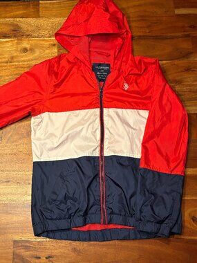 US Polo Association Colorblock Windbreaker Jacket - Medium